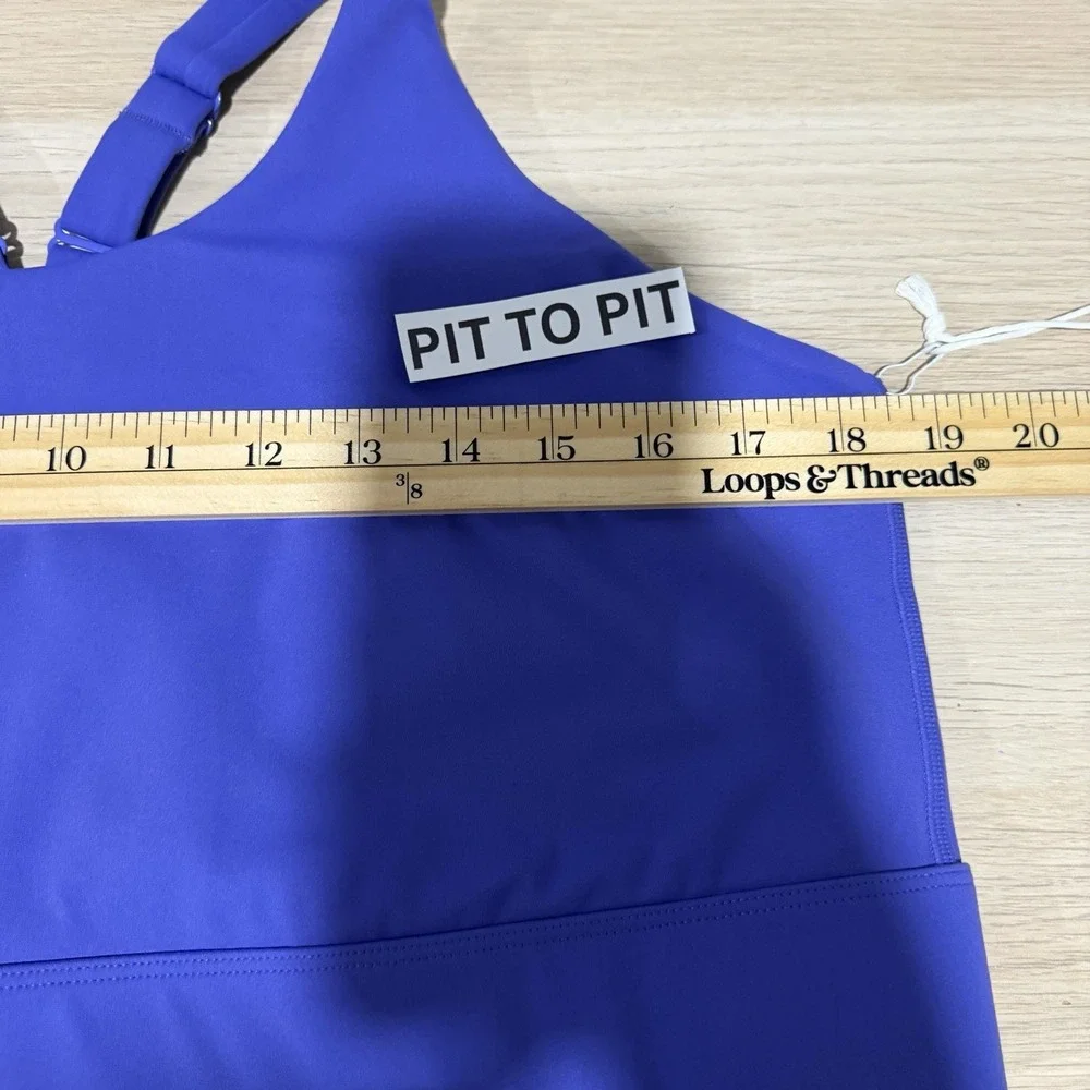 POPFLEX NWT Ambition Bra Women's Size 2X Blue Iris Sports Active Athletic